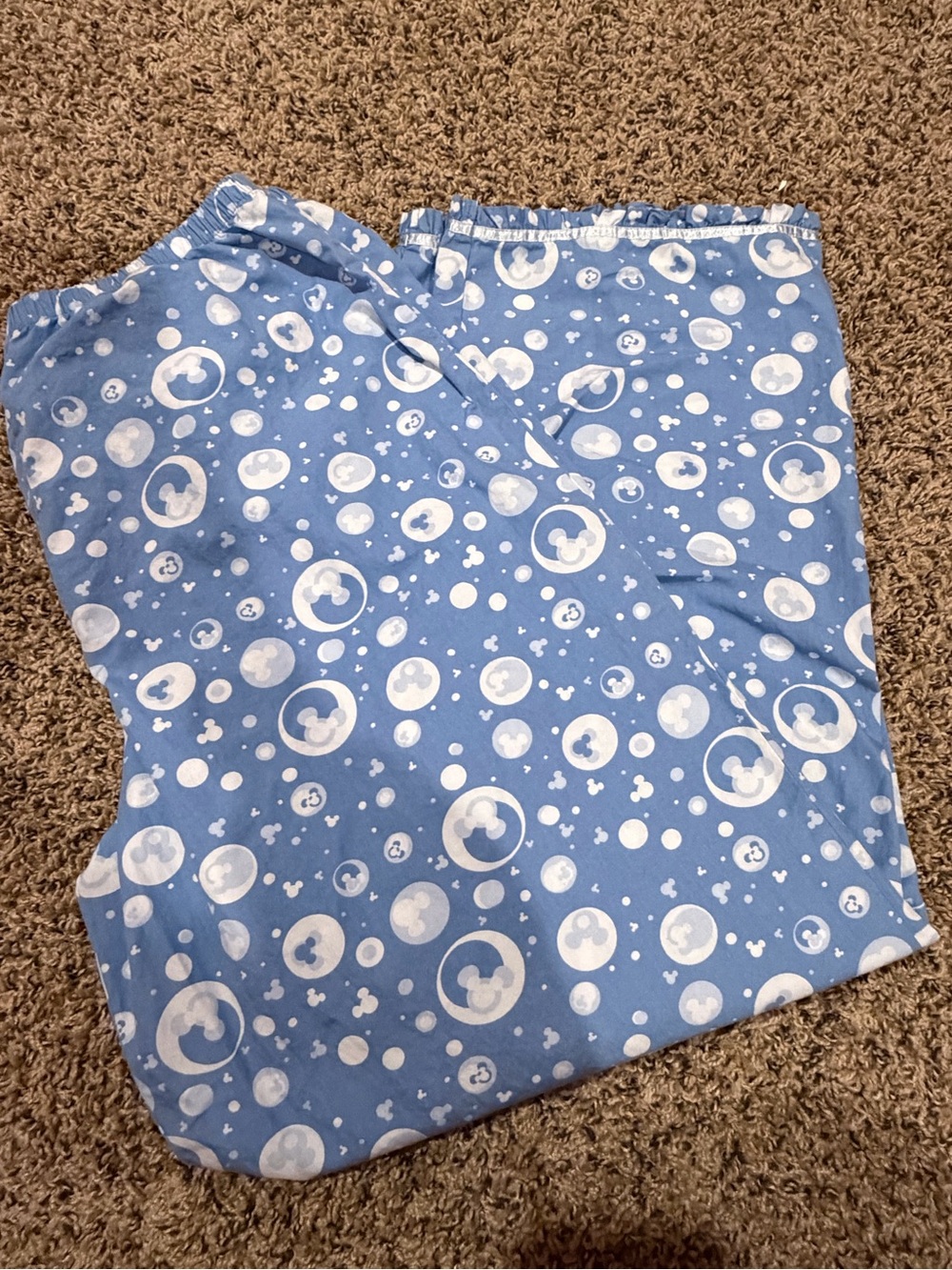 Disney Blue Mickey Bubble Print Pajama Bottoms - Picture 1 of 3